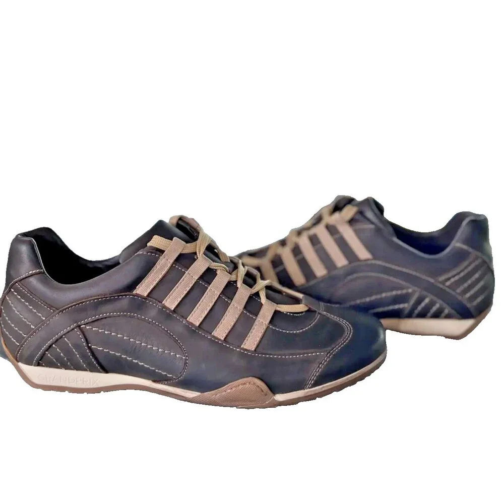 GRANDPRIX Sneaker Vantage Espresso Originals Driver Shoes Mens  Sz 7-7.5 US 40EU